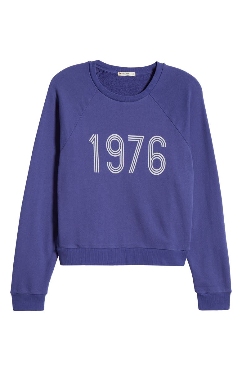 Marine Layer Washed French Terry Graphic Sweatshirt, Alternate, color, 