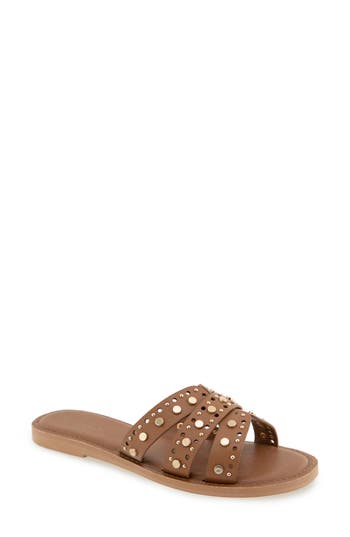 Splendid Samira Studded Slide Sandal In Caramel
