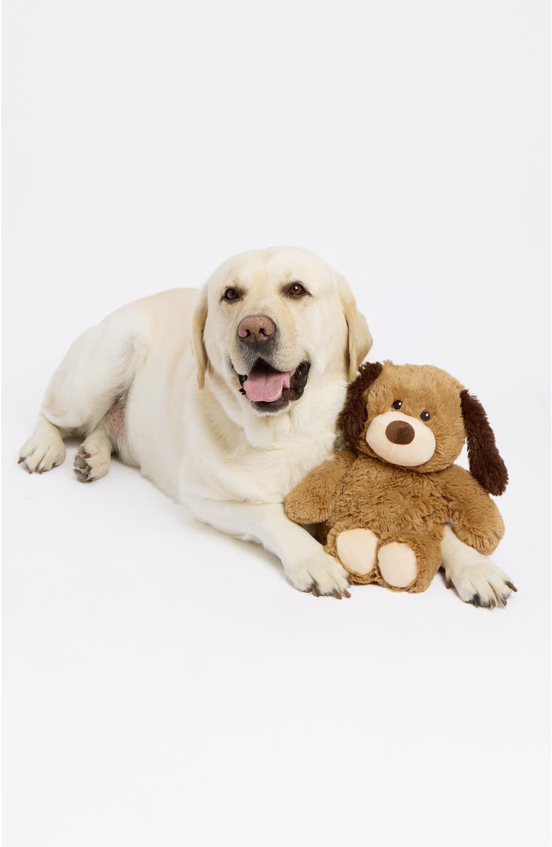 Warmies Brown Dog Pet Toy Warmies, Alternate, color, Medium Brown