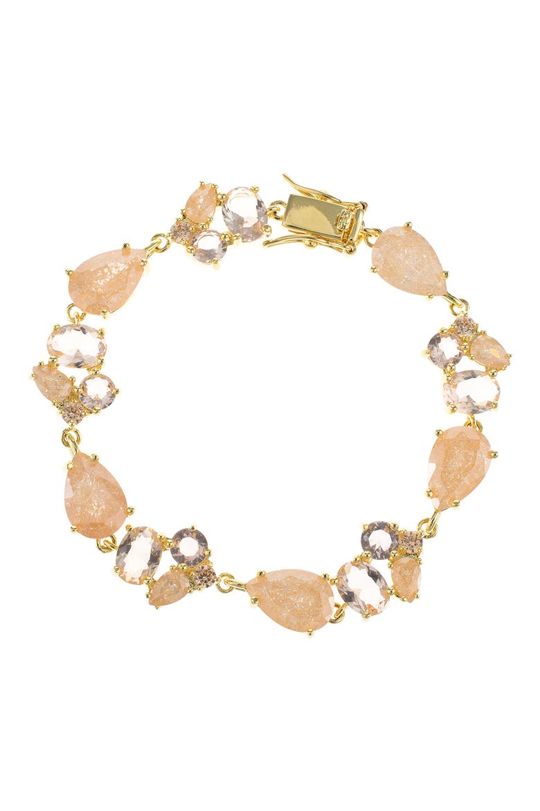 Cluster Frost Stone Bracelet (Nordstrom Exclusive), Main, color, PINK/ GOLD