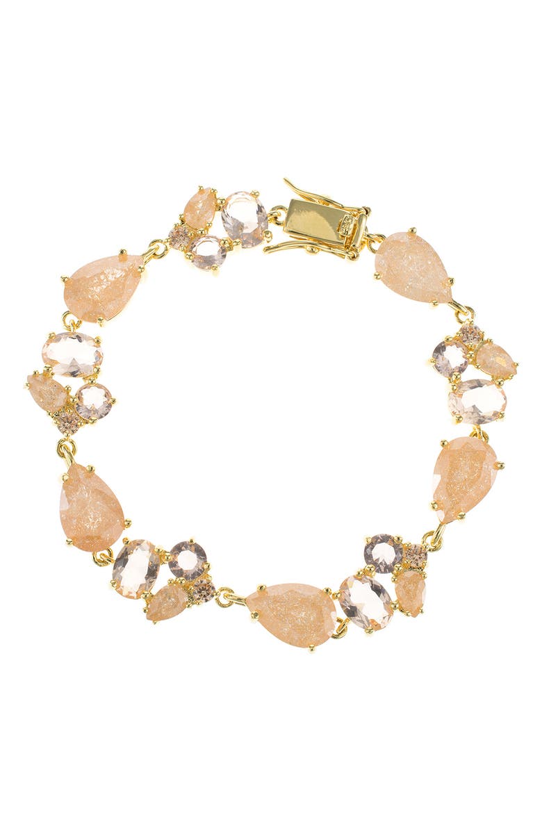 JARDIN Cluster Frost Stone Bracelet, Main, color, Pink/ Gold