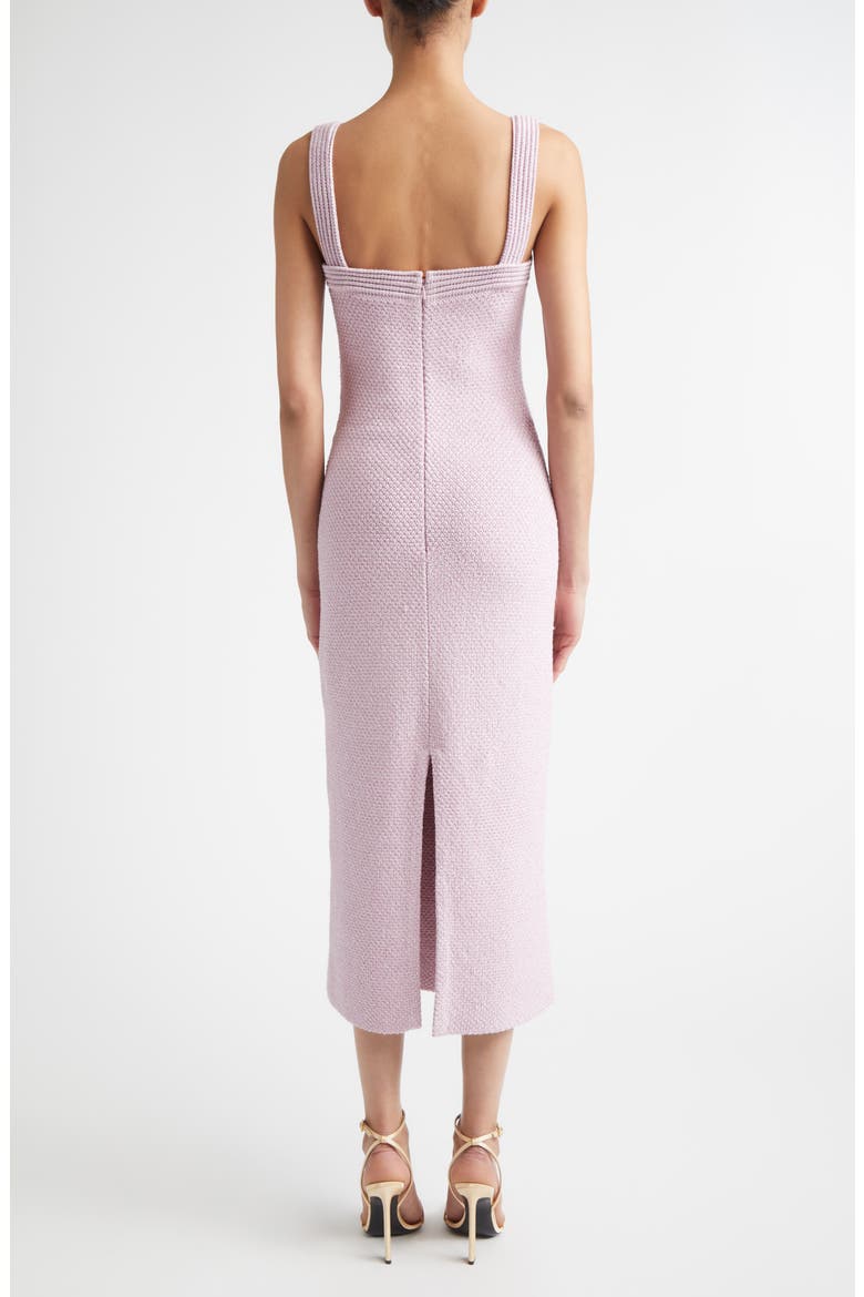 Juliette Metallic Mouliné Cotton & Silk Blend Sweater Dress, Alternate, color, PEONY METALLIC MULTI