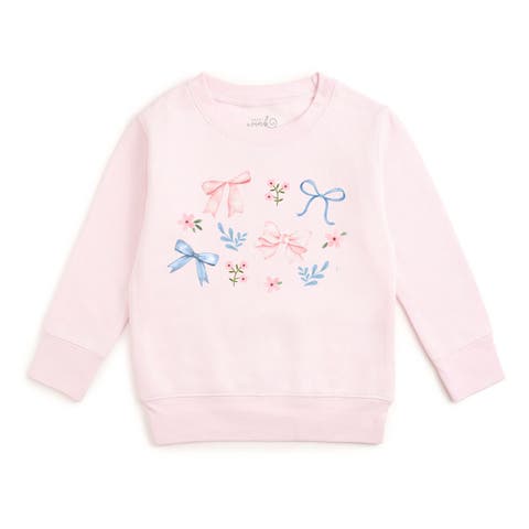 Floral & Bow Watercolor Sweatshirt (baby)