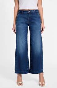 GUESS Zoya Crop Wide Leg Jeans