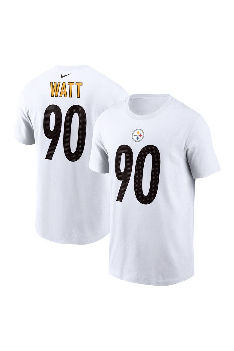 Men's Nike T.J. Watt  White Pittsburgh Steelers  Player Name & Number T-Shirt, Main, color, White