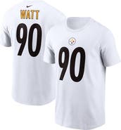 Nike Men's Nike T.J. Watt White Pittsburgh Steelers Player Name & Number T-Shirt