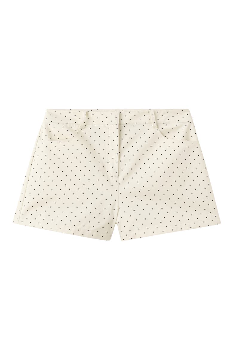 Dot Cotton Shorts, Alternate, color, ECRU