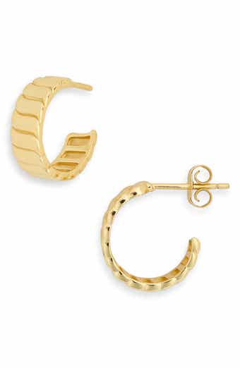 ARGENTO VIVO Ribbed Hoop Earrings