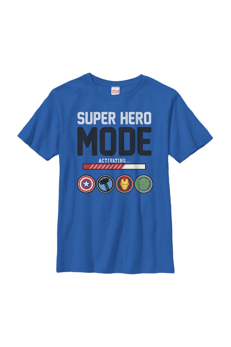 Boy's Marvel Super Hero Mode  Graphic T-Shirt, Main, color, Royal Blue