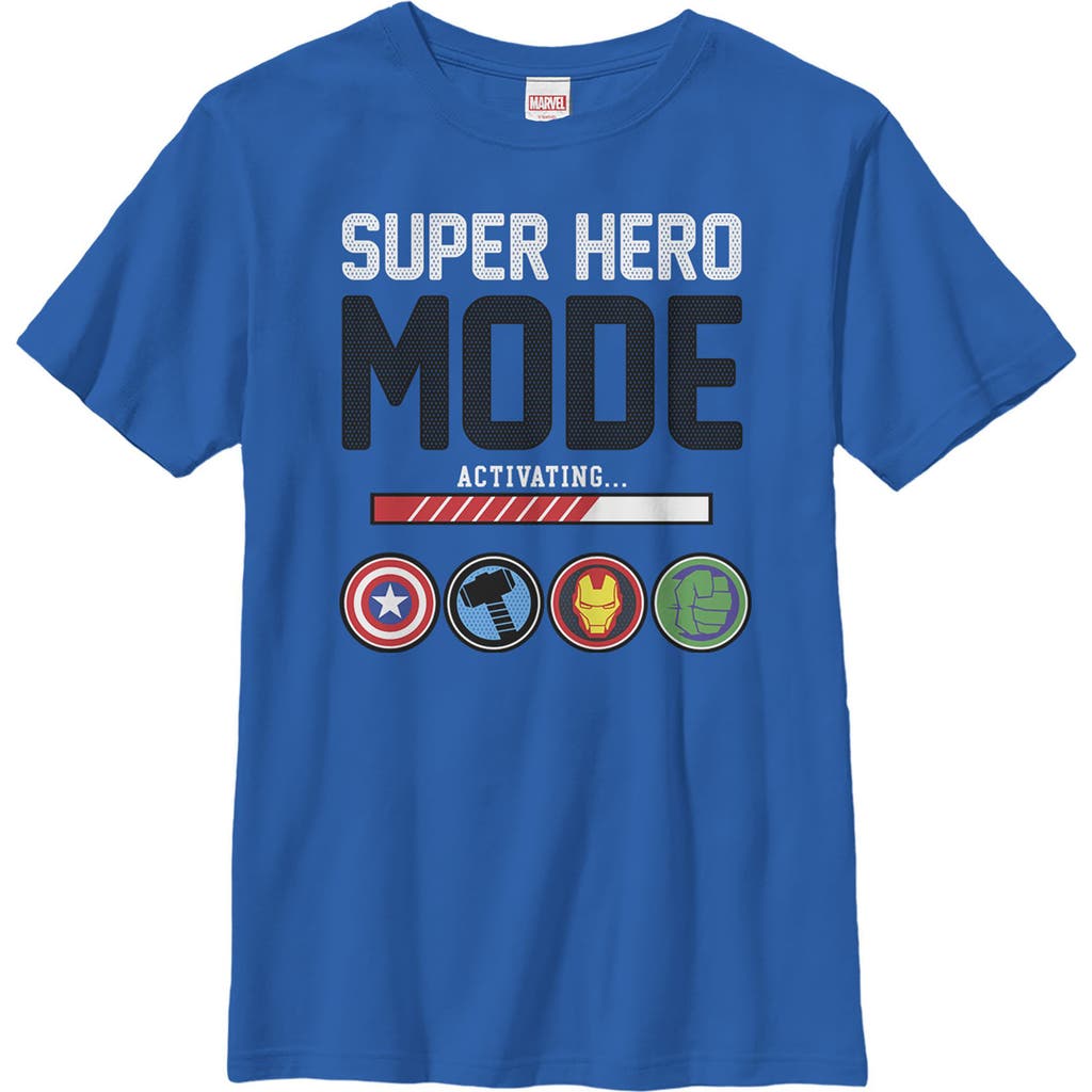 Marvel Boy's Super Hero Mode Graphic T-shirt In Blue