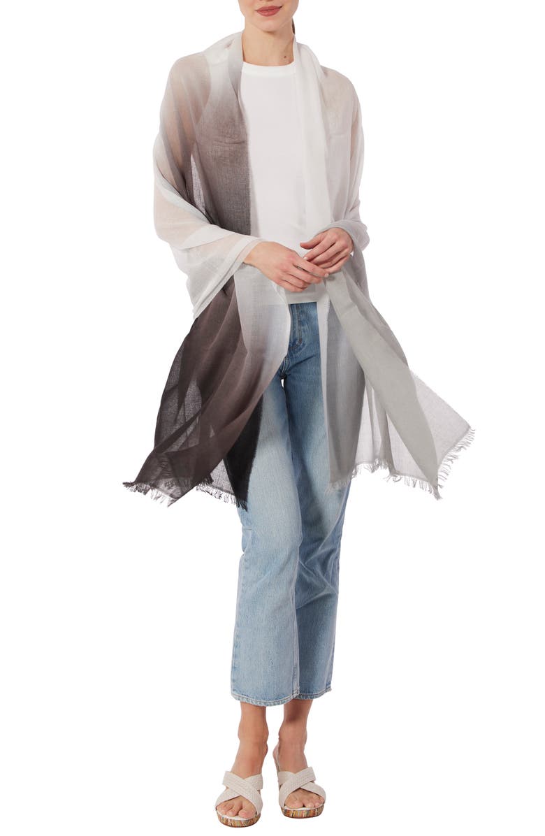 Bruno Magli Cashmere Blend Dip Dye Scarf, Alternate, color, 