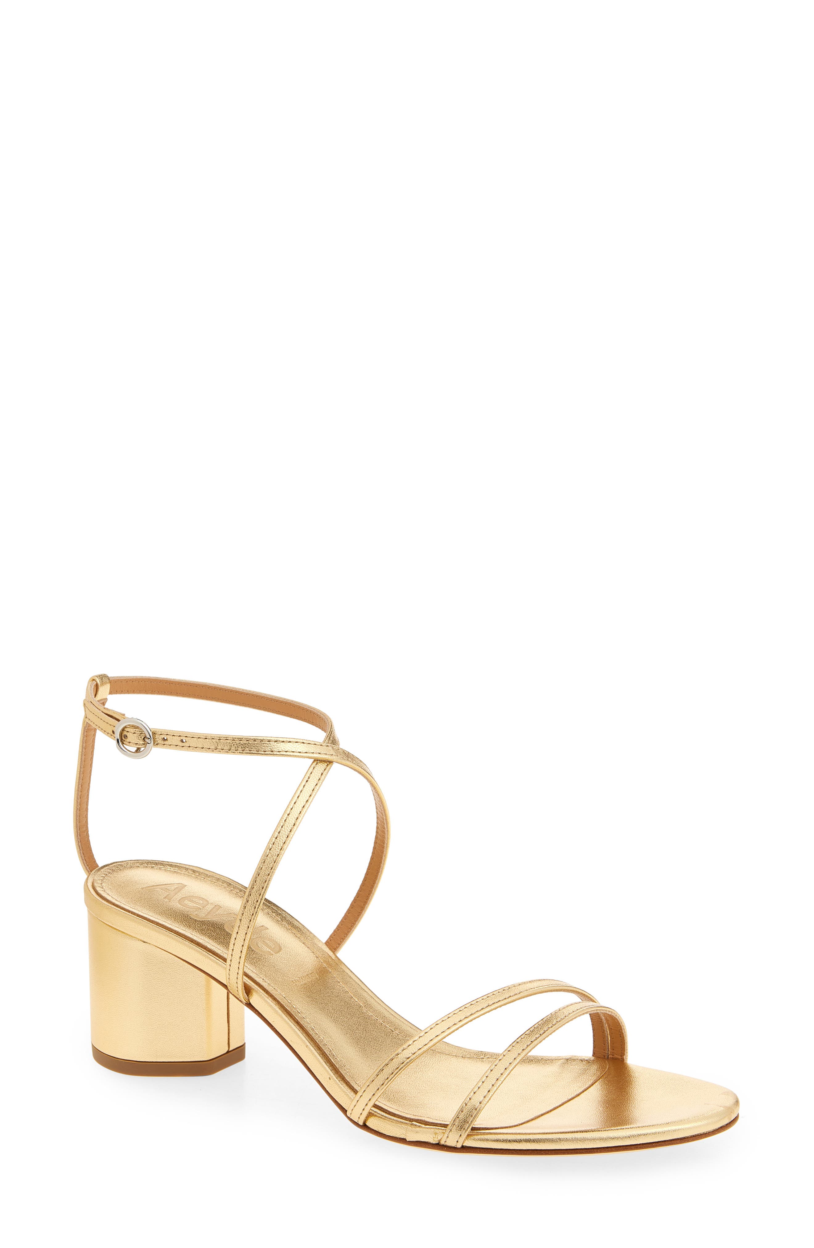 aeyde Mirella Sandal, Main, color, Gold
