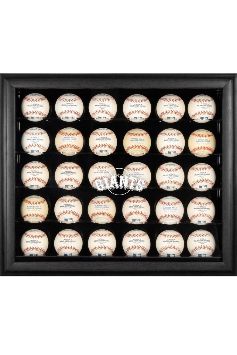San Francisco Giants Logo Black Framed 30-Ball Display Case, Main, color, Black