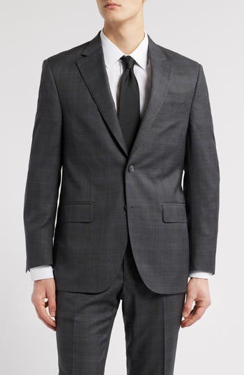 Flynn Classic Fit Grey Glen Plaid Wool Suit