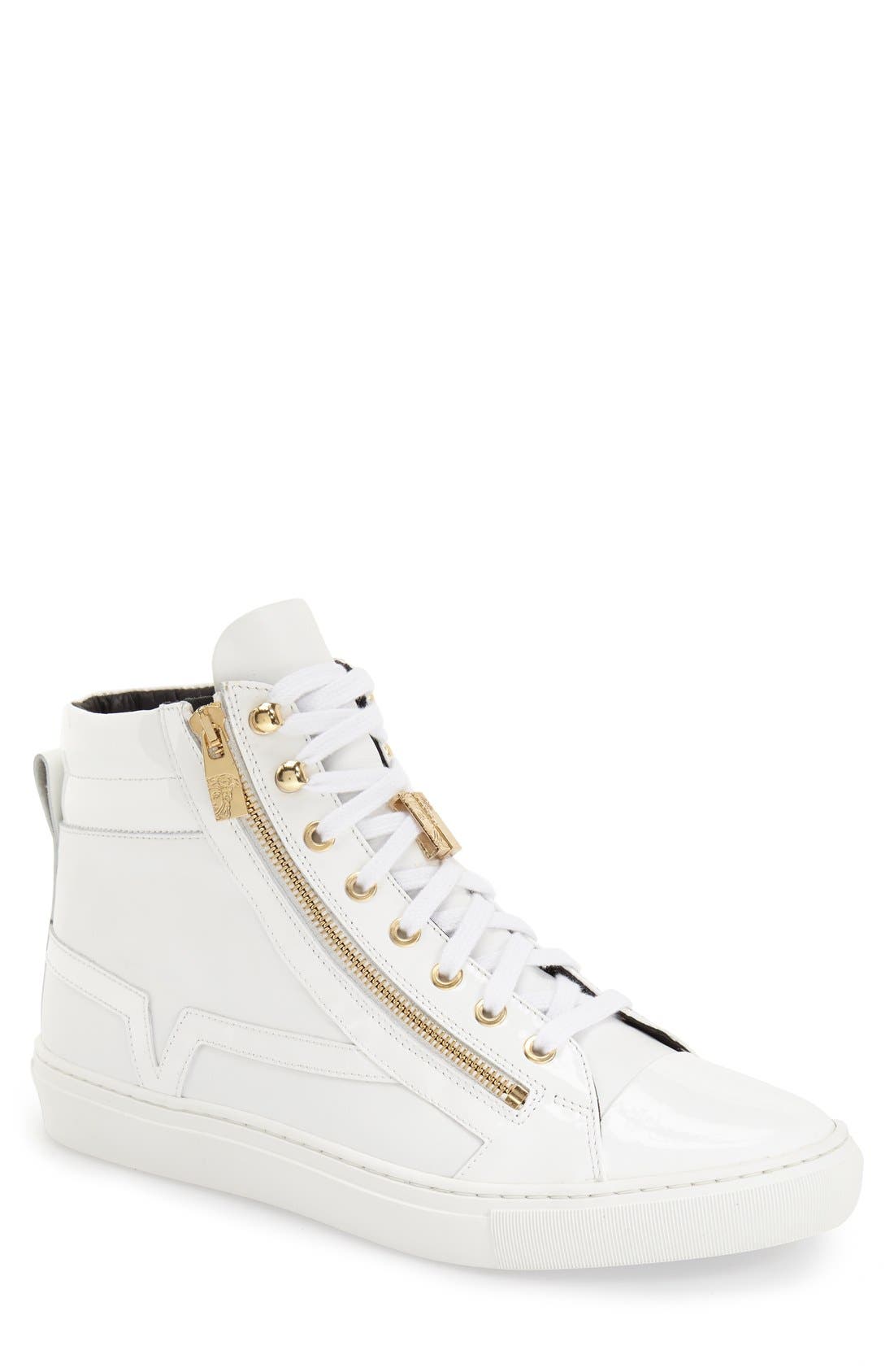 Versace Collection High Top Sneaker, Main, color, 