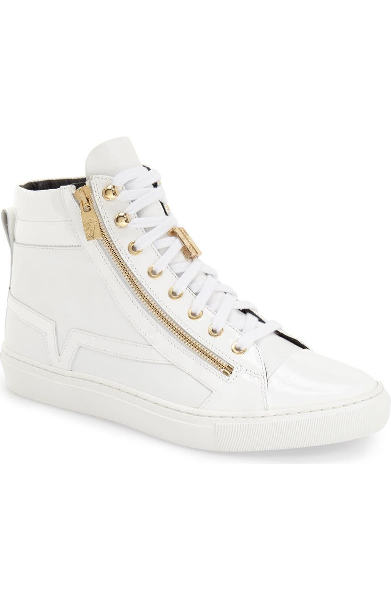 Versace Collection High Top Sneaker, Main, color,