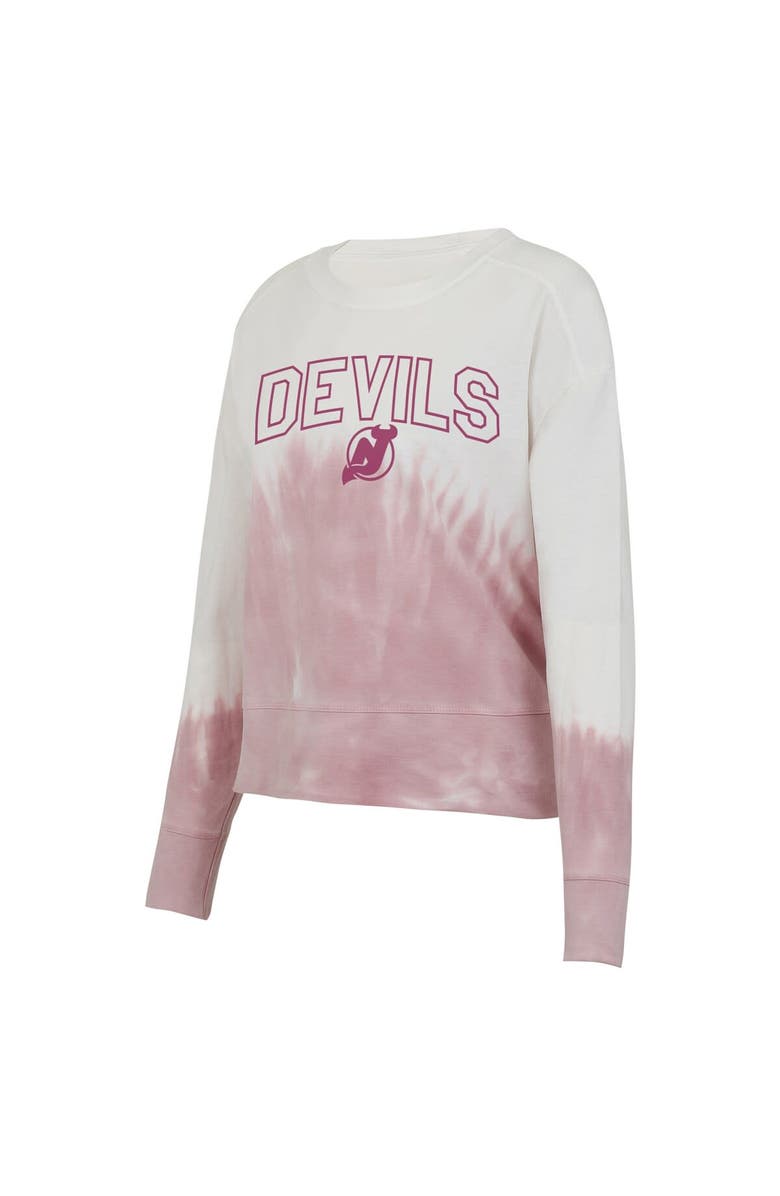 CONCEPTS SPORT Women's Concepts Sport Pink/White New Jersey Devils Orchard Tie-Dye Long Sleeve T-Shirt, Alternate, color, Pink