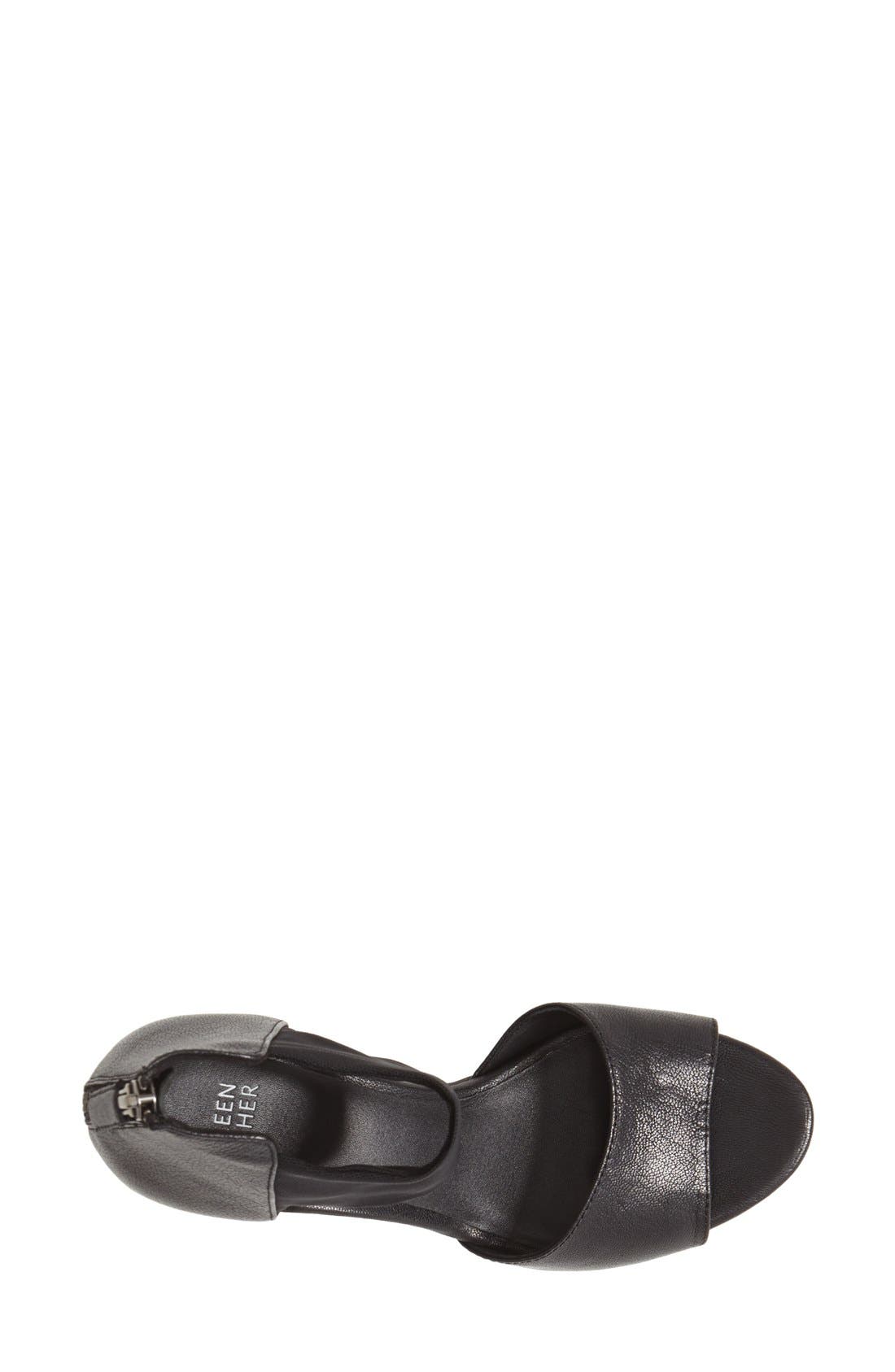 'Corona' Wedge Sandal, Alternate, color, BLACK