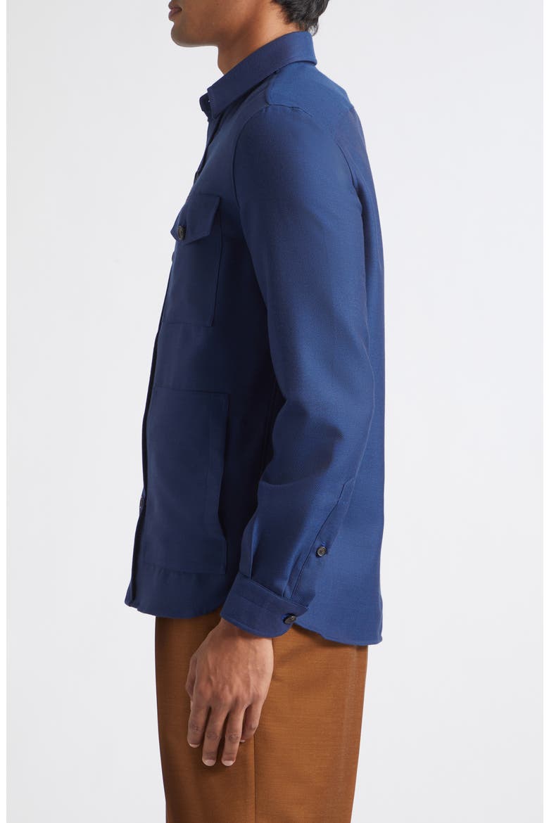 The Wool & Cashmere Overshirt, Alternate, color, BLUE
