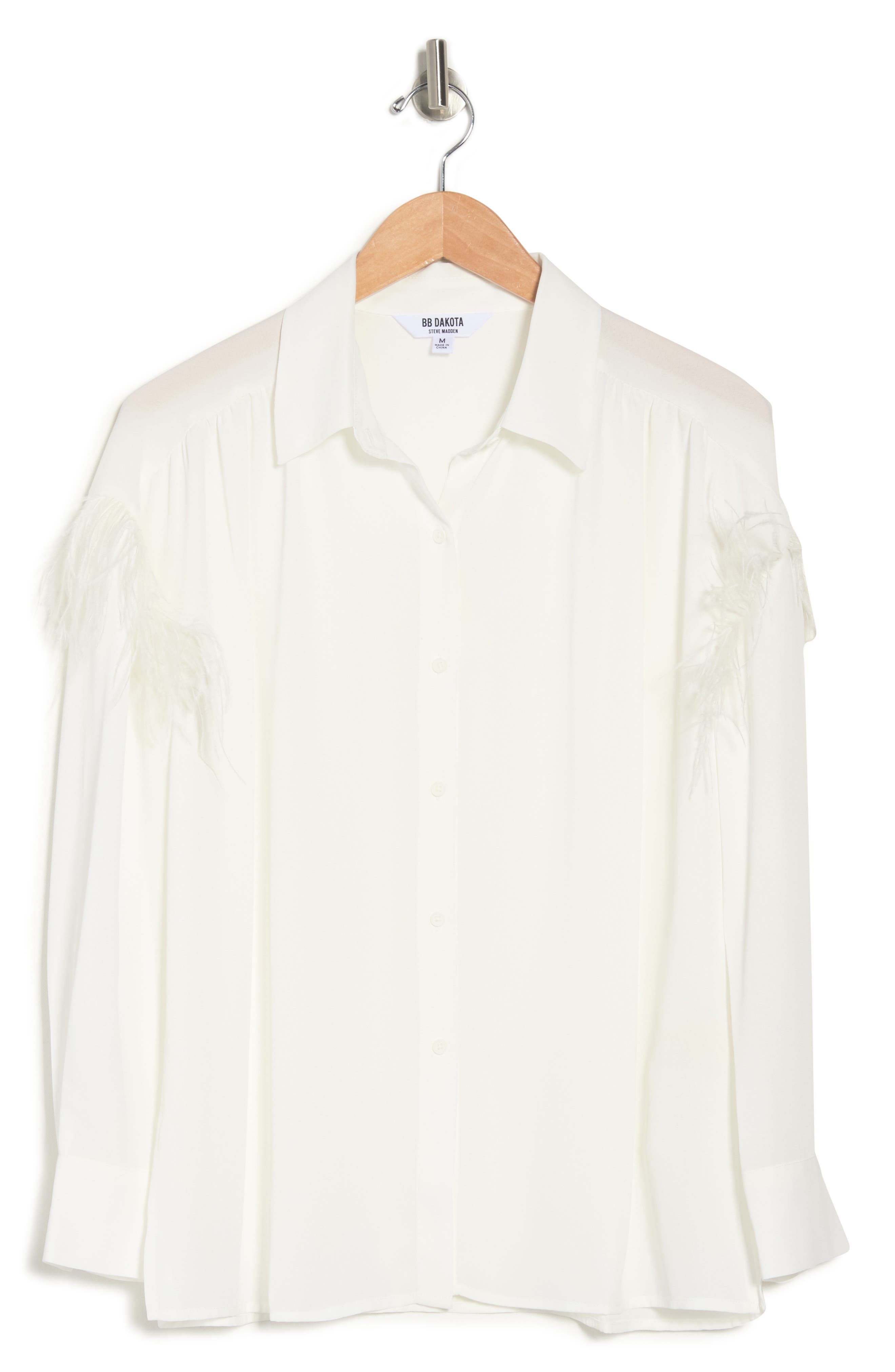 BB Dakota by Steve Madden Wing And A Prayer Ostrich Feather Embellished ...