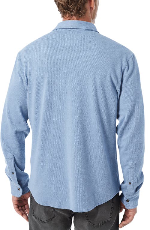 Fair Harbor Dunewood Stretch Flannel Button-up Shirt In Blue
