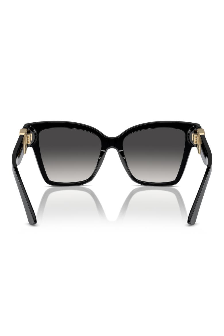 54mm Gradient Square Sunglasses, Alternate, color, BLACK
