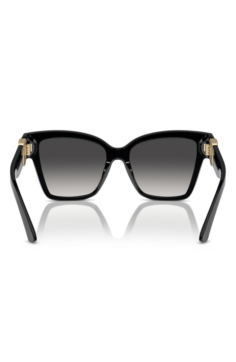Dolce&Gabbana 54mm Gradient Square Sunglasses, Alternate, color, Black