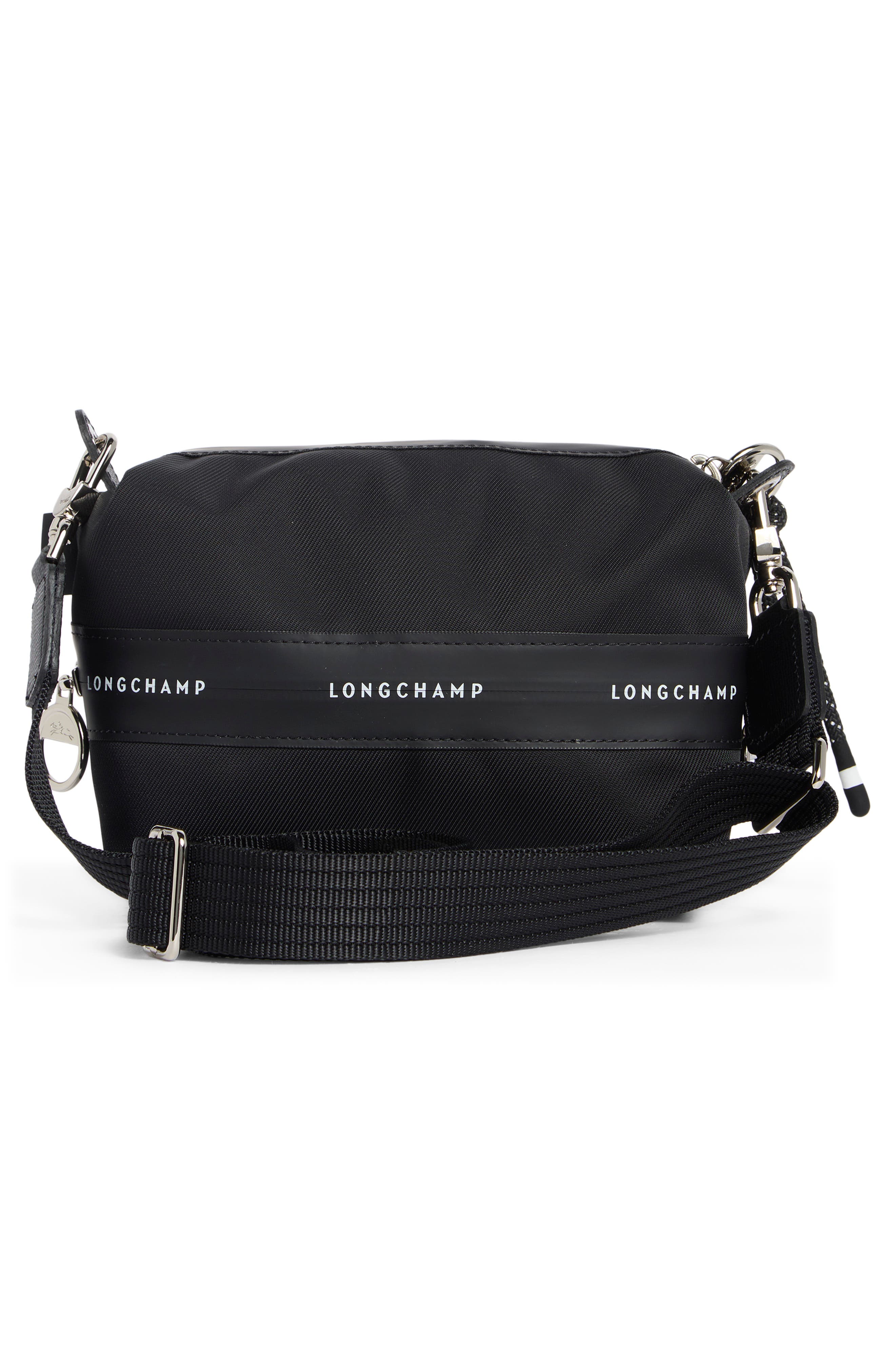 Longchamp Extra Small Le Pliage Energy Canvas Crossbody Bag, Alternate, color, Black