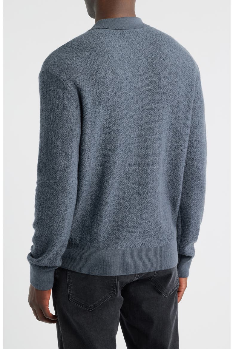 Long Sleeve Wool Polo Sweater, Alternate, color, BLUE GREY