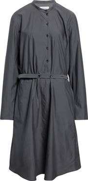 Lemaire Vareuse Long Sleeve Washed Cotton & Silk Dress