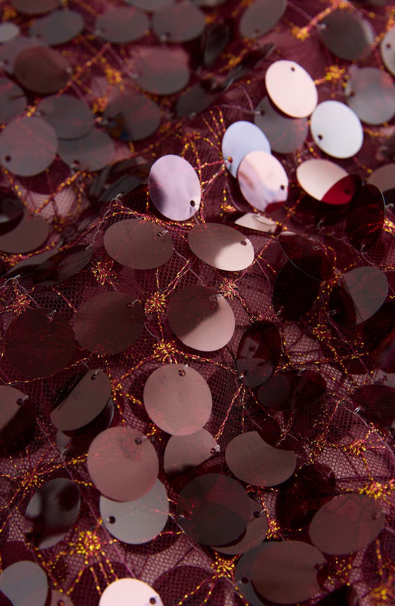 NEXT Sequin Sheer Mesh Top, Alternate, color, Red