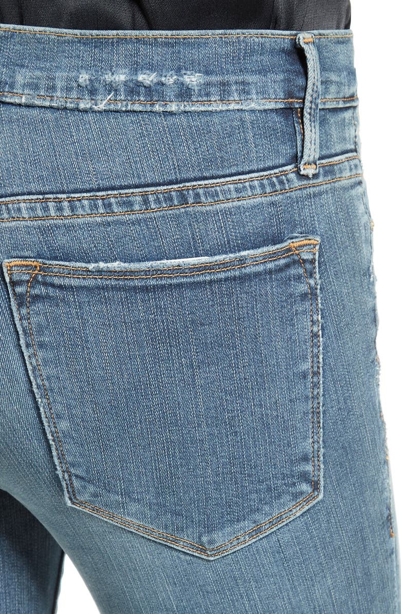FRAME Le High Skinny Raw Stagger Jeans, Alternate, color, 
