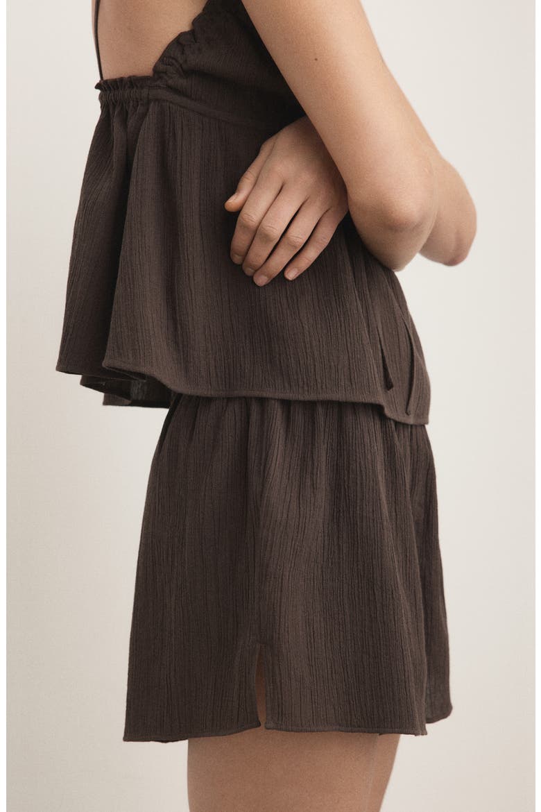 Flowy Cotton Gauze Shorts, Alternate, color, CHOCOLATE