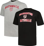 PROFILE Men's Profile Black/Heather Gray Washington Nationals Big & Tall T-Shirt Combo Pack
