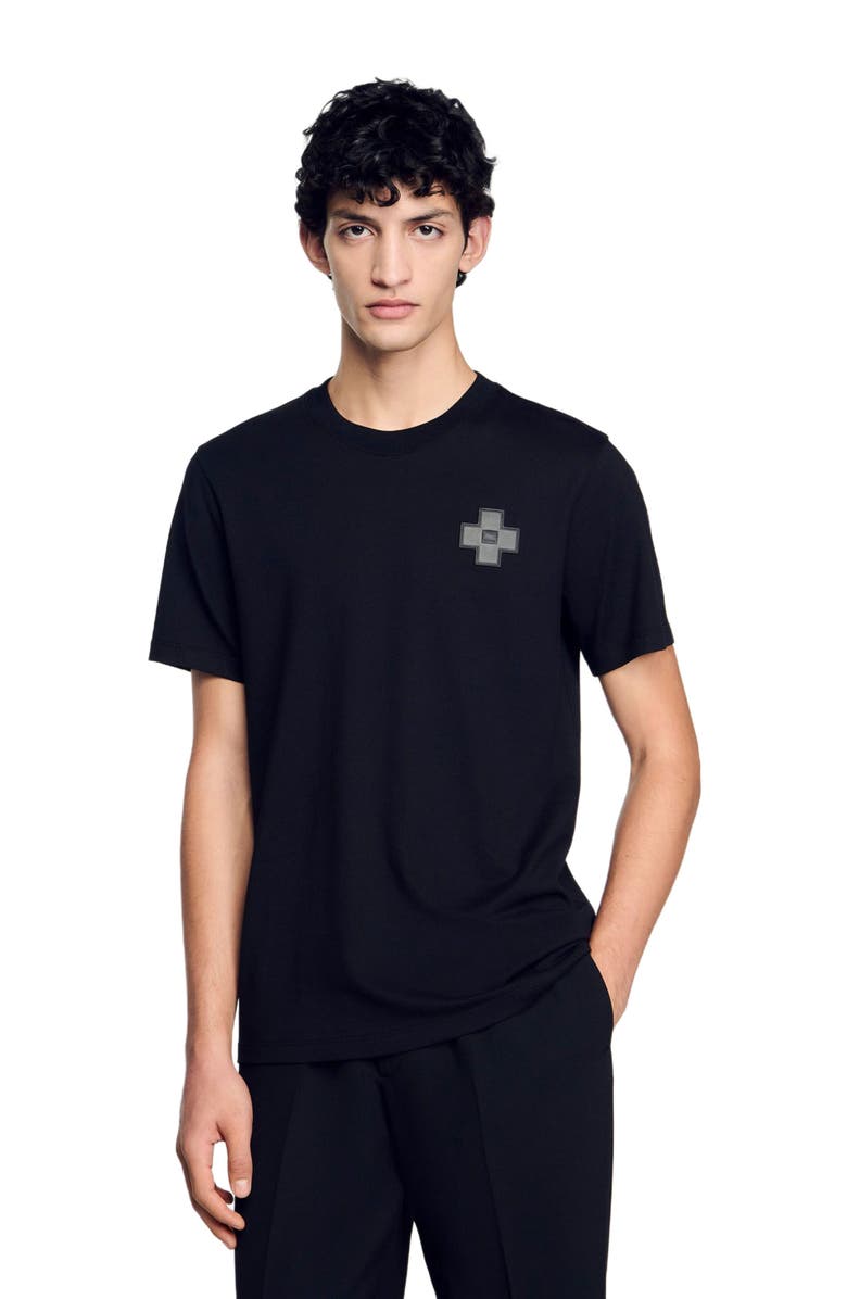 SANDRO Cross T-shirt, Alternate, color,