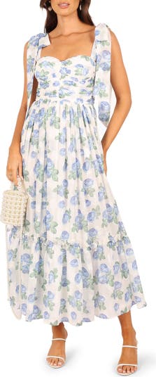 Petal & Pup Floret Bow Strap Midi Sundress | Nordstrom