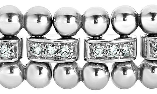 Lagos Caviar Spark Diamond Link Bracelet In Silver/diamond