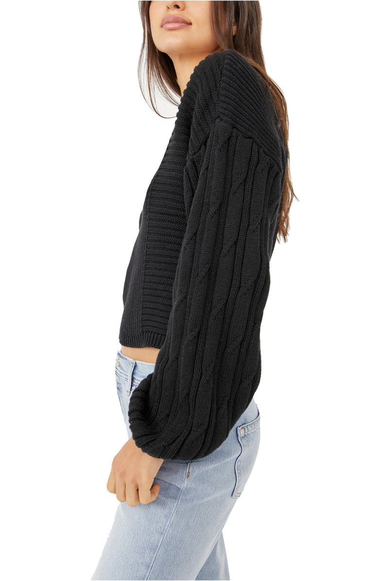 Free People When It Rains Cotton V-Neck Sweater, Alternate, color, 