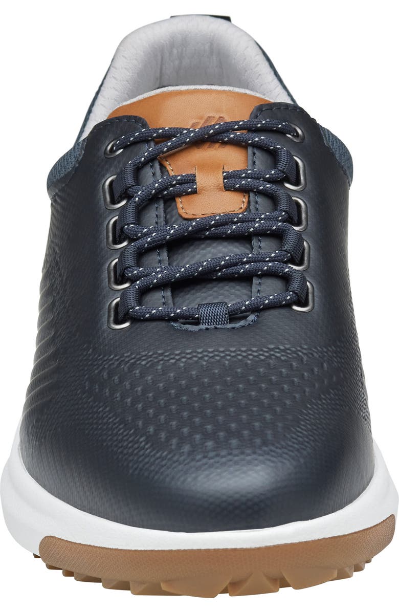 Johnston & Murphy Amherst GL1 Sport Hybrid Waterproof Golf Sneaker, Alternate, color, Navy Coated Knit