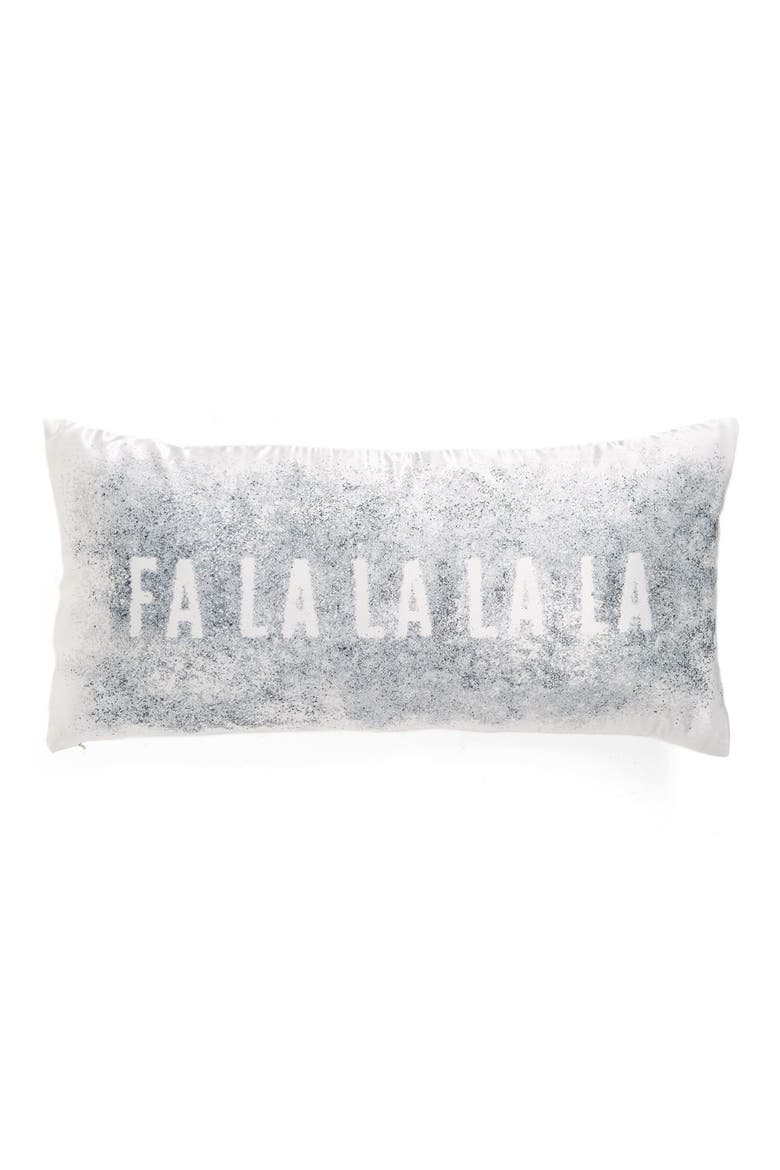 Fa La La Pillow, Main, color, WHITE/ METALLIC SILVER