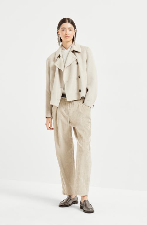 Brunello Cucinelli Corduroy Baggy Trousers In Neutral