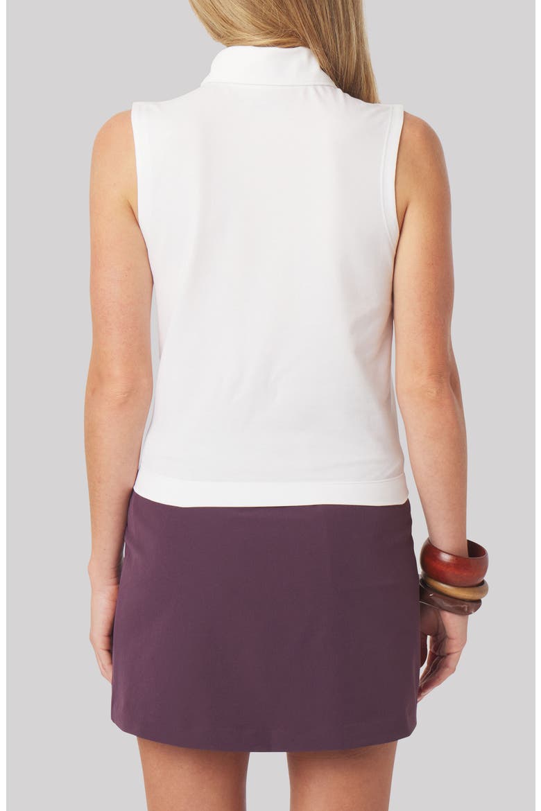 Maggie Sleeveless Golf Polo, Alternate, color, WHITE