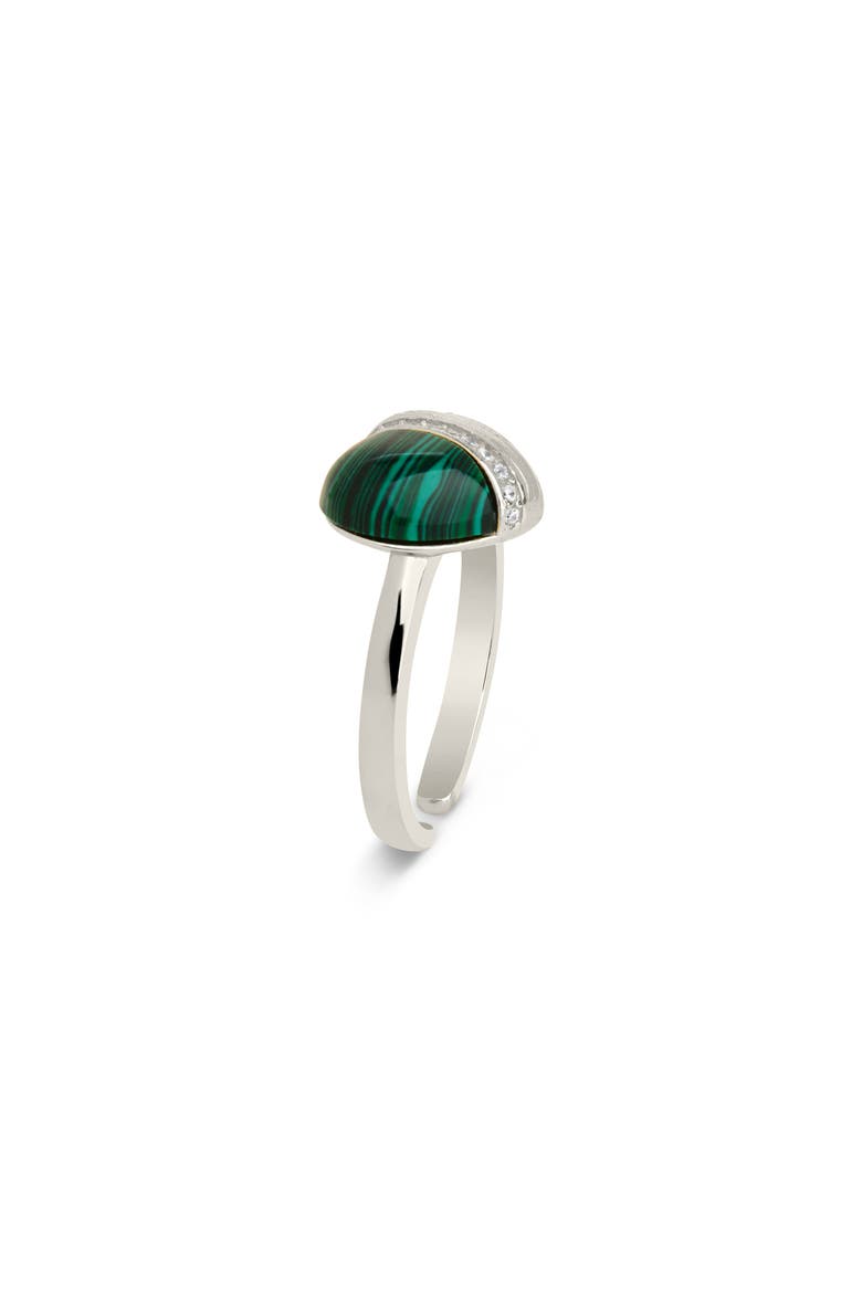 Hollis CZ Embellished Heart Ring, Alternate, color, SILVER