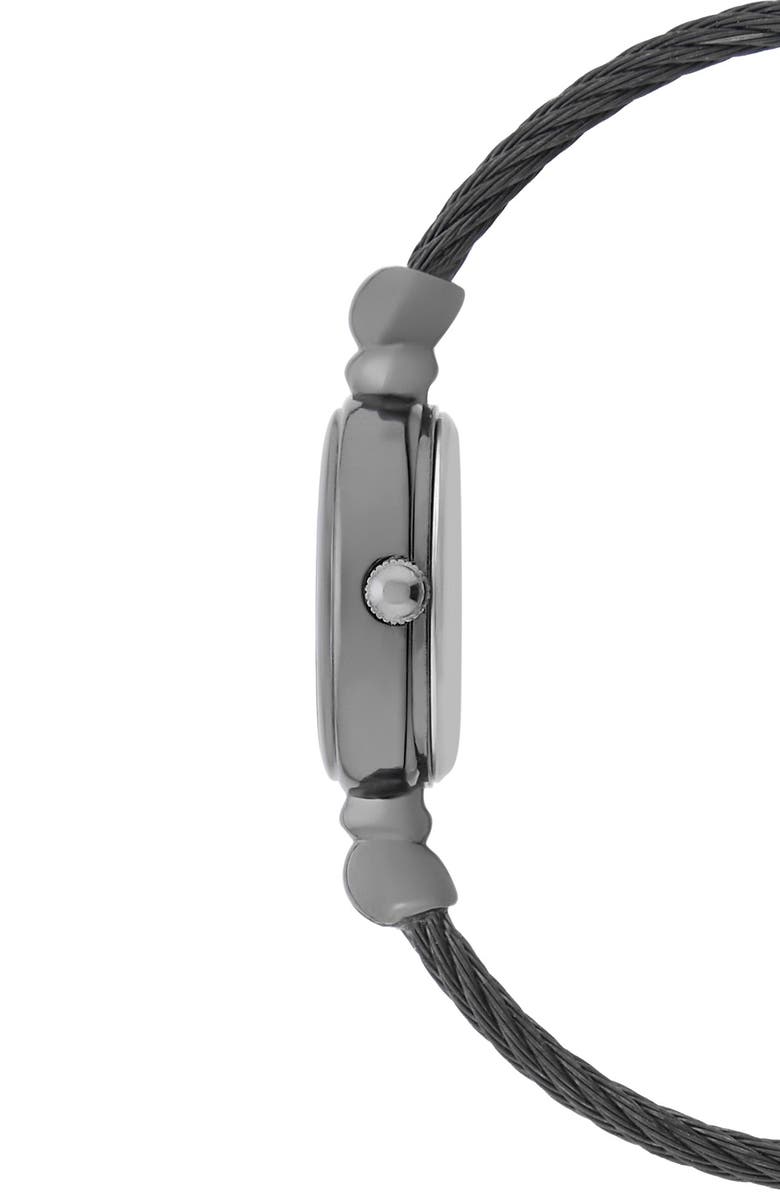 BCBG Sienna Cable Bangle Watch, Alternate, color, Black