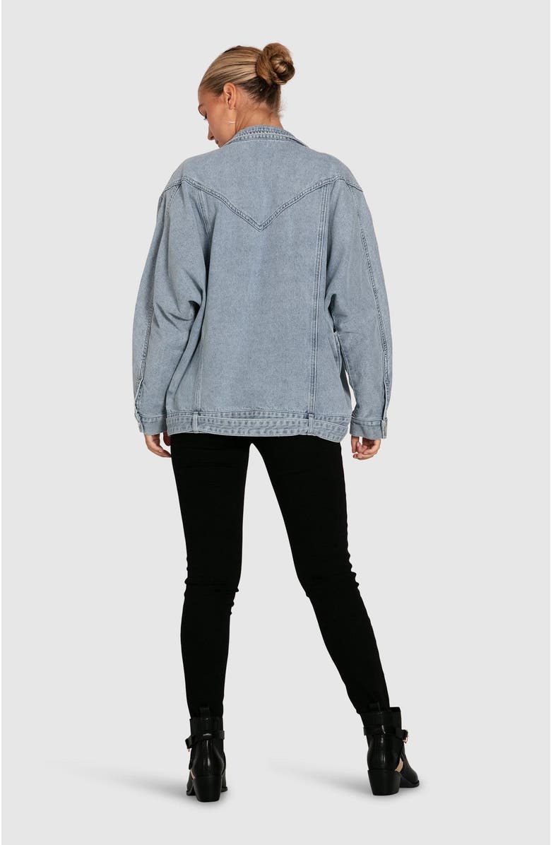 Belle & Bloom All About You Denim Jacket, Alternate, color, Stonewash