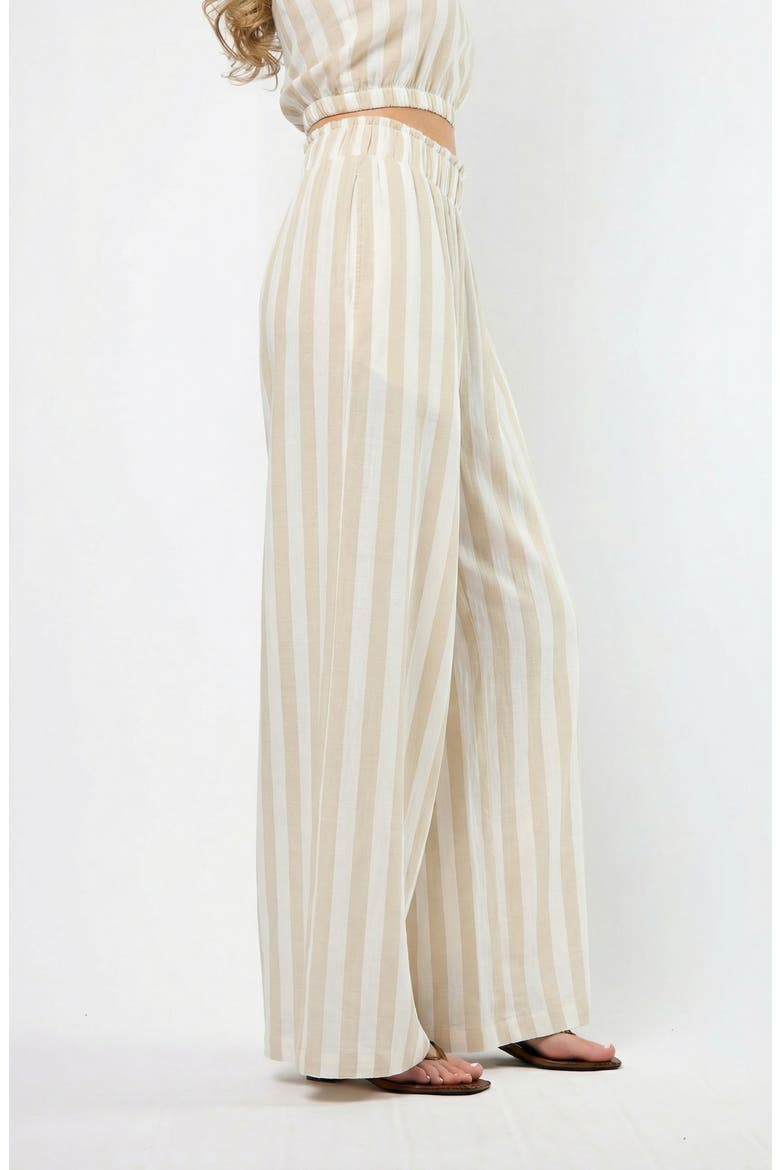 The Paloma Stripe Wide Leg Pants, Alternate, color, BEIGE