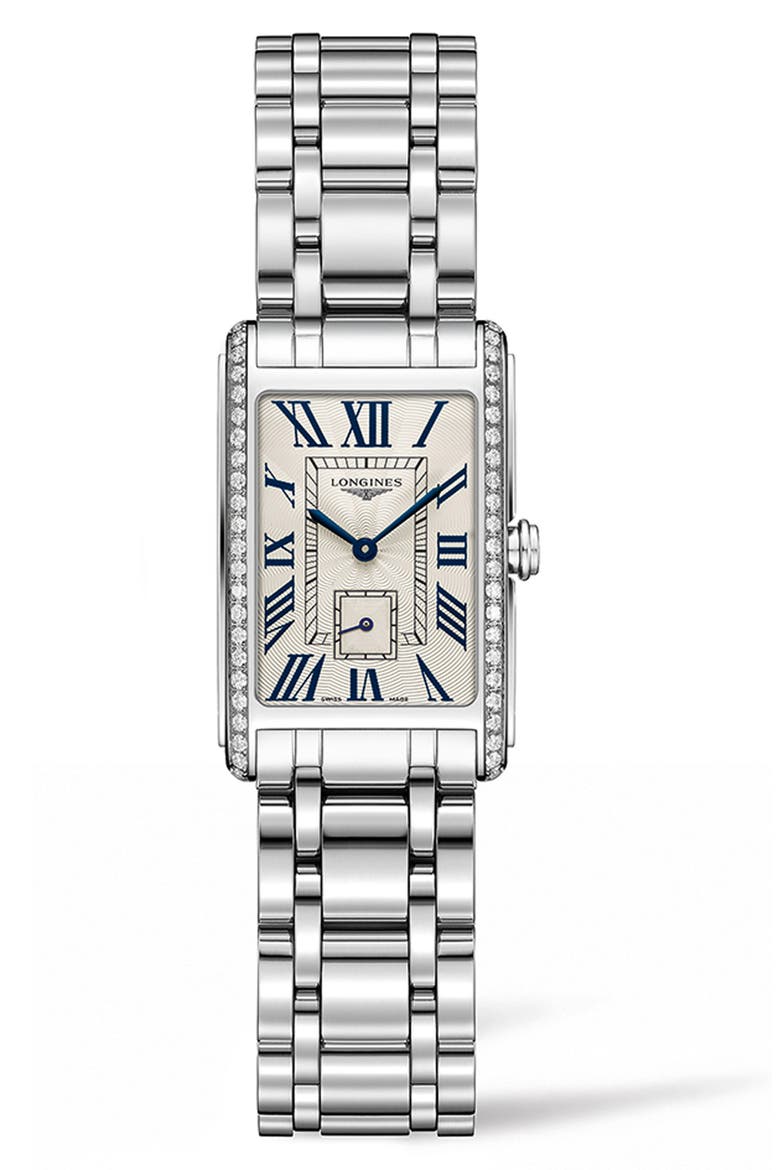DolceVita Diamond Bracelet Watch, 20.5mm x 32mm, Main, color, SILVER