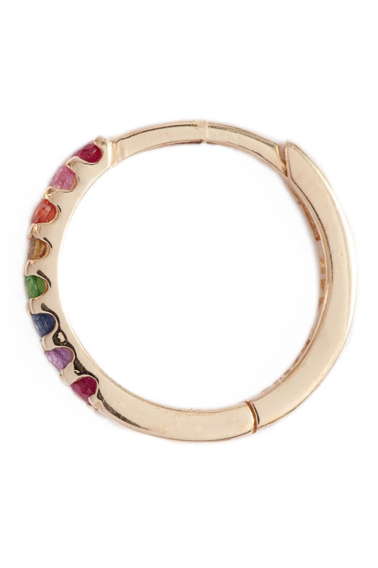 Cleo Rainbow Huggie Hoop Earrings, Alternate, color, GOLD/ MULTI
