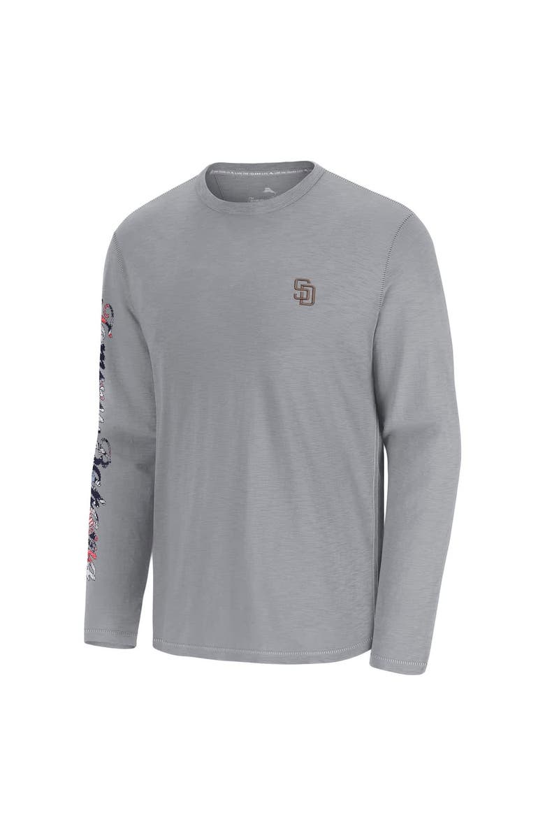 Tommy Bahama Men's Tommy Bahama Gray San Diego Padres Tropic Curveball Lux Long Sleeve T-Shirt, Alternate, color, Gray