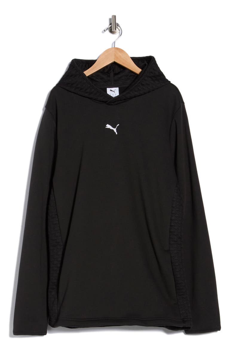 Logo Embroidered Hoodie, Alternate, color, PUMA BLACK